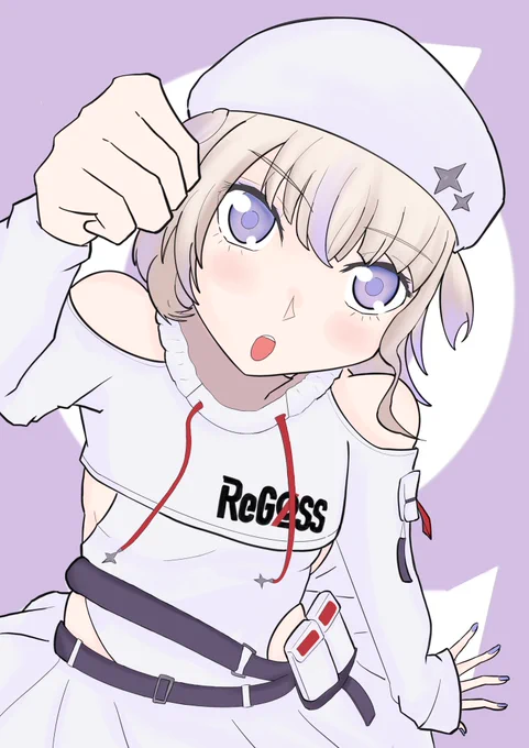ReGLOSSお絵描きラスト轟はじめちゃん!なんとかトップバッター配信前に描けた…。あとは正座待機するだけ。#はじめ武勇伝 