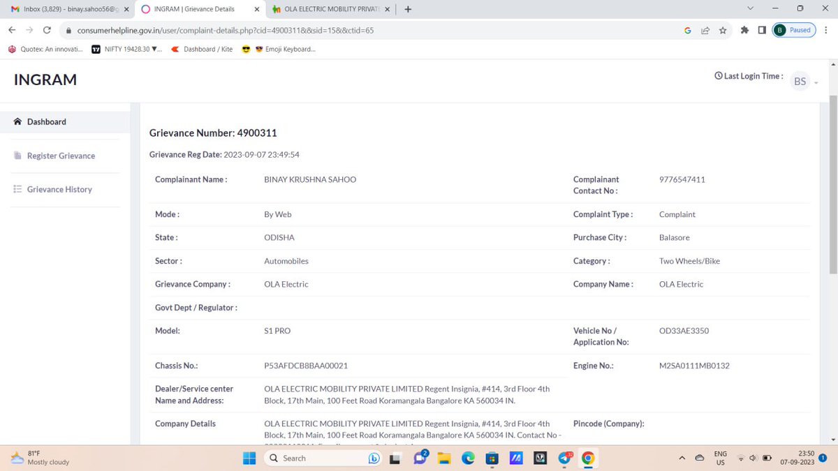 BinayKrushna's tweet photo. Real Image of @OlaElectric Service thought before purchasing ola. Waiting for the battery issue from 2 month
#Dontbuyola 
#EndOlaAge
#Boycottola 
@bhash @Khalidaaalbadri @jagograhakjago @nch1915 @EVehiclesindia @ANI @nitin_gadkari @ZeeNews @OlaEV_parody https://t.co/8iNEseYptc