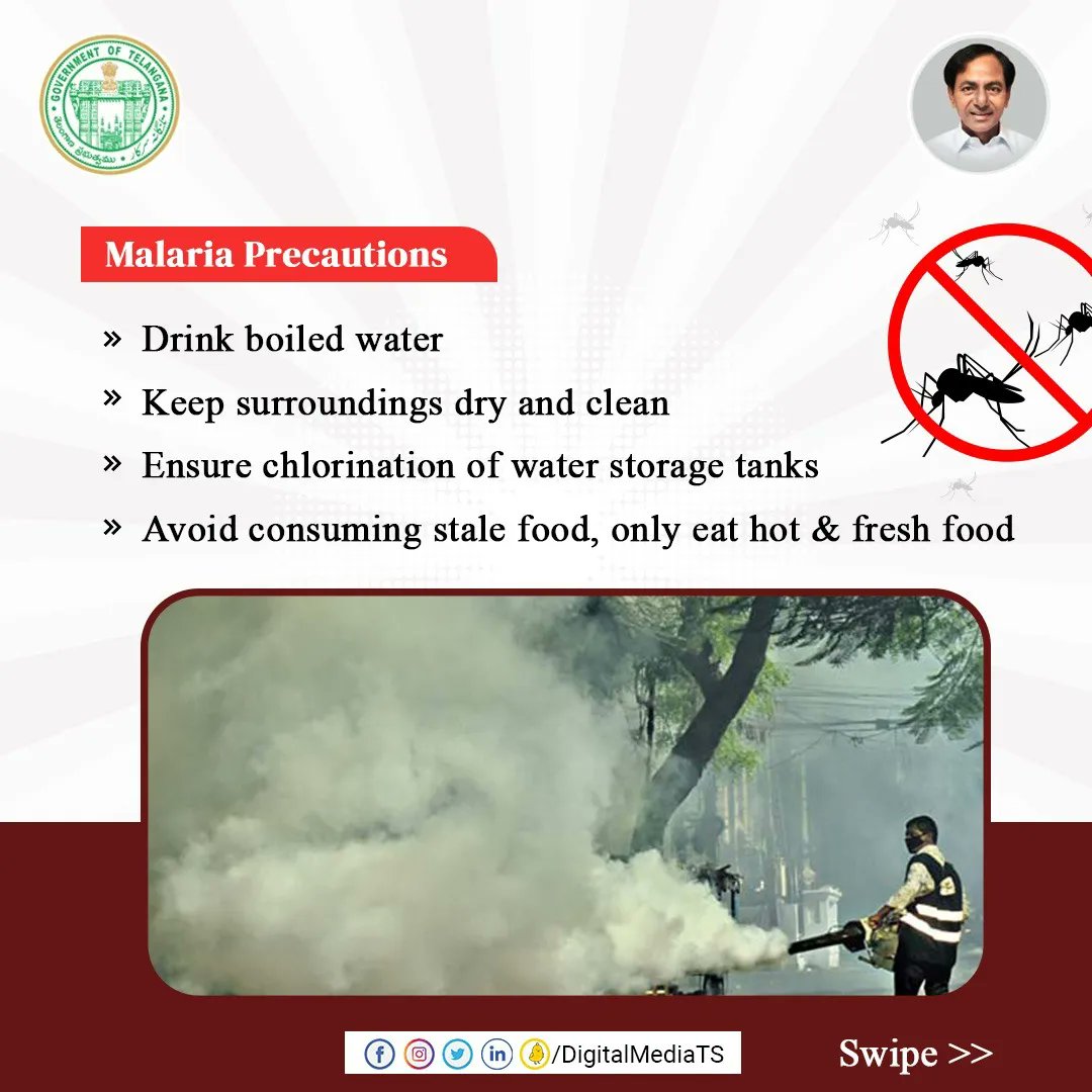 DigitalMediaTG's tweet photo. With ongoing changes in weather in #Telangana, people are advised to keep tab on fresh surge in seasonal ailments like #viralfevers, #dengue, #malaria &amp; #typhoid.

Citizens are also advised to be cautious while going out &amp; take necessary precautions to avoid falling sick. https://t.co/2XUIMFjWWN