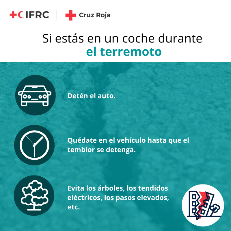 CruzRojaEsp's tweet photo. En caso de un terremoto, sigue estas instrucciones, mantente informado y haz caso solo a las fuentes oficiales.