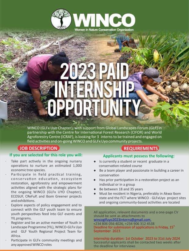 Aborisade Adetola (@aborisadeadeto1) on Twitter photo Are you a Passionate Nigerian Conservation enthusiast?
Aged between 18 and 35 years.
This opportunity could be JUST for you!
September 2023
cc
<a href="/Omojuwa/">JJ. Omojuwa</a>
<a href="/DanielRegha/">Daniel Regha</a>
<a href="/OgbeniDipo/">Dr Dípò Awójídé</a> Are you a Passionate Nigerian Conservation enthusiast?
Aged between 18 and 35 years.
This opportunity could be JUST for you!
September 2023
cc
<a href="/Omojuwa/">JJ. Omojuwa</a>
<a href="/DanielRegha/">Daniel Regha</a>
<a href="/OgbeniDipo/">Dr Dípò Awójídé</a>