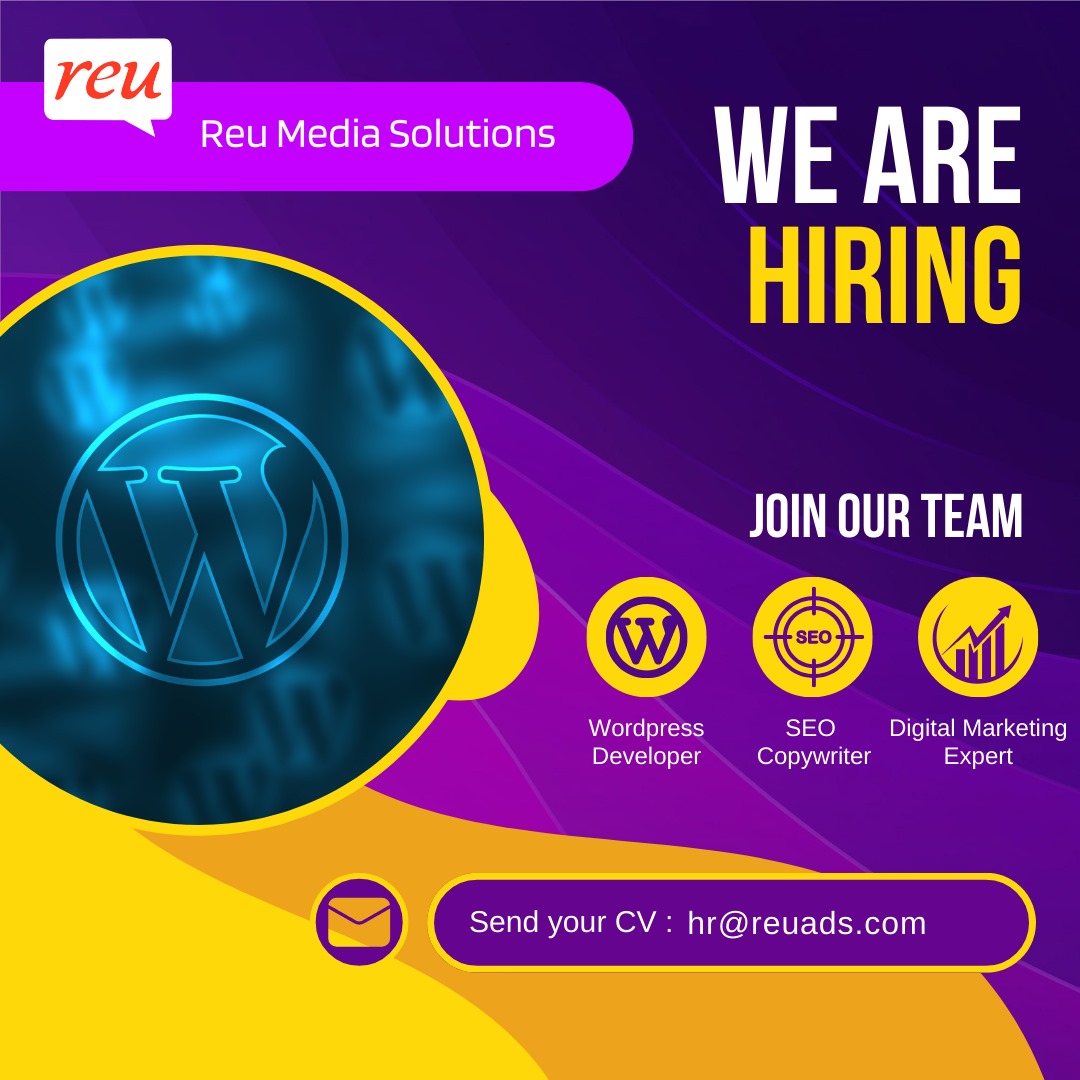 reu_ads's tweet photo. Join our team and make an impact as a WordPress Developer, SEO Copywriter, or Digital Marketing Expert. Send your CV to hr@reuads.com and let's shape the future together.
#HiringNow
#JobOpportunity
#JoinOurTeam
#WordPressDeveloper
#SEOCopywriter
#DigitalMarketingExpert
#Career https://t.co/C4wer0XANu