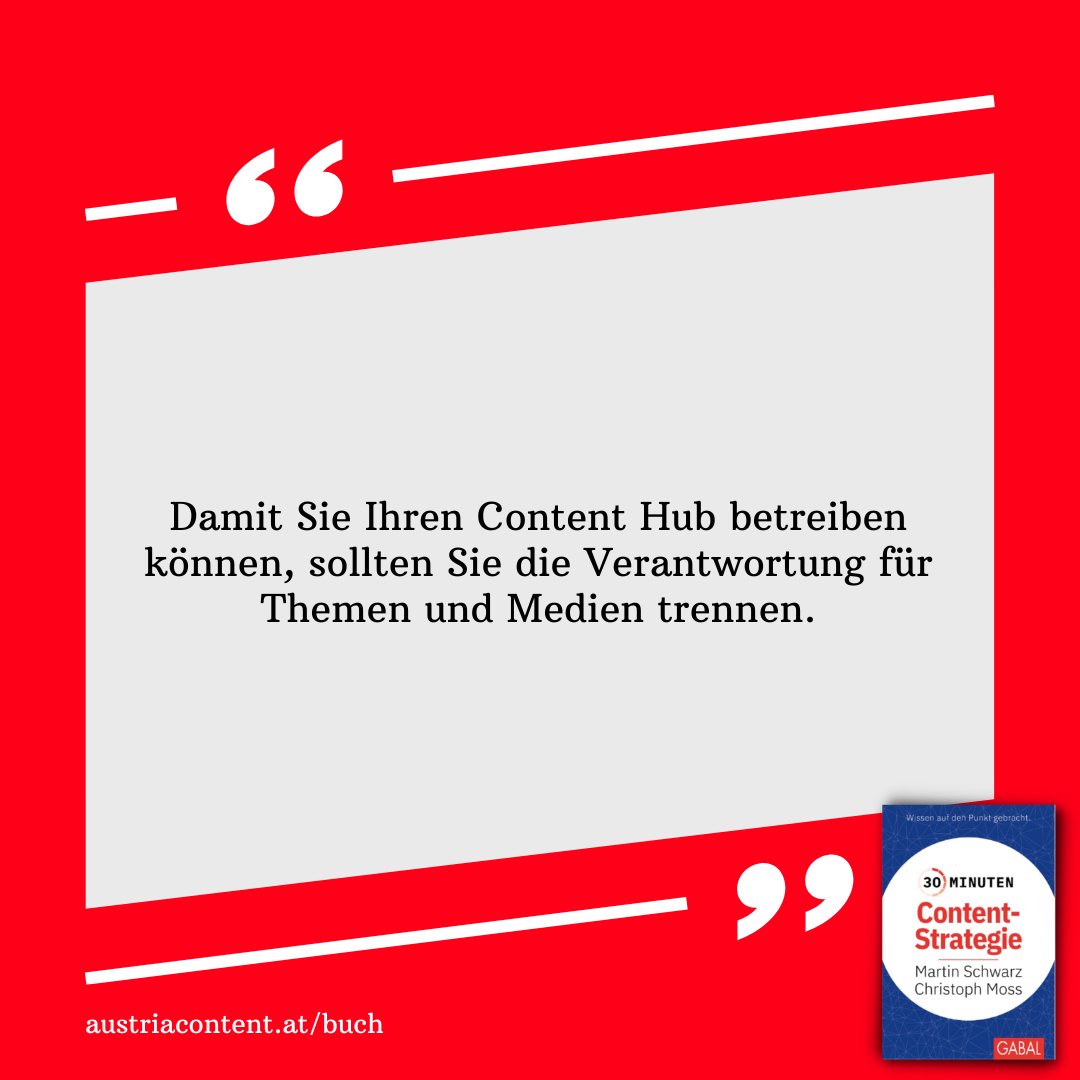 30mincontent's tweet photo. Eine der wichtigsten Regeln, wenn Sie einen #Newsroom aufbauen: die Trennung zwischen Thema und dessen Aufbereitung. Haben Sie das schoon verwirklicht? #contentstrategie #contentmarketing https://t.co/1o3oL9CMa3