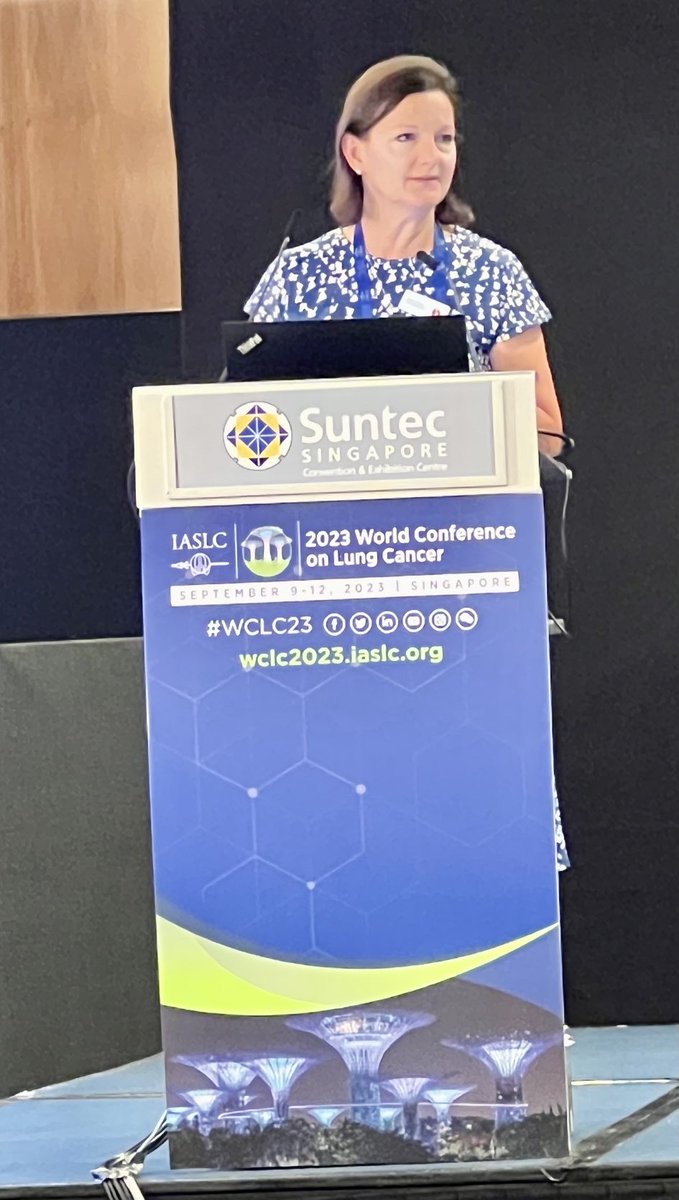 Delighted to have Melissa Culligan, chair of the ITONF Research Subcommittee, presenting her own research on Perceptions of Dyspnea &amp; QOL in Meso pts. #wclc23