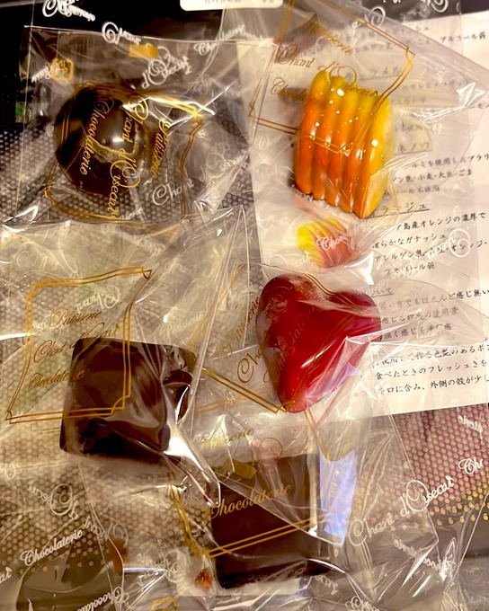 地元のショコラティエのやつლ('◉◉`ლ)冬のイベントの差し入れにまた持っていくかんね(これは自分用) 