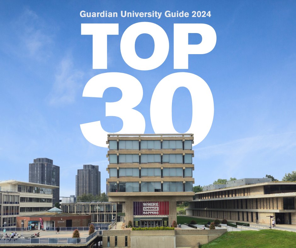 Another great reason for choosing Essex. We’re a Top 30 University in the latest @guardian University Guide. We offer a fantastic student experience, incredible support and loads of opportunities to kick-start your career.