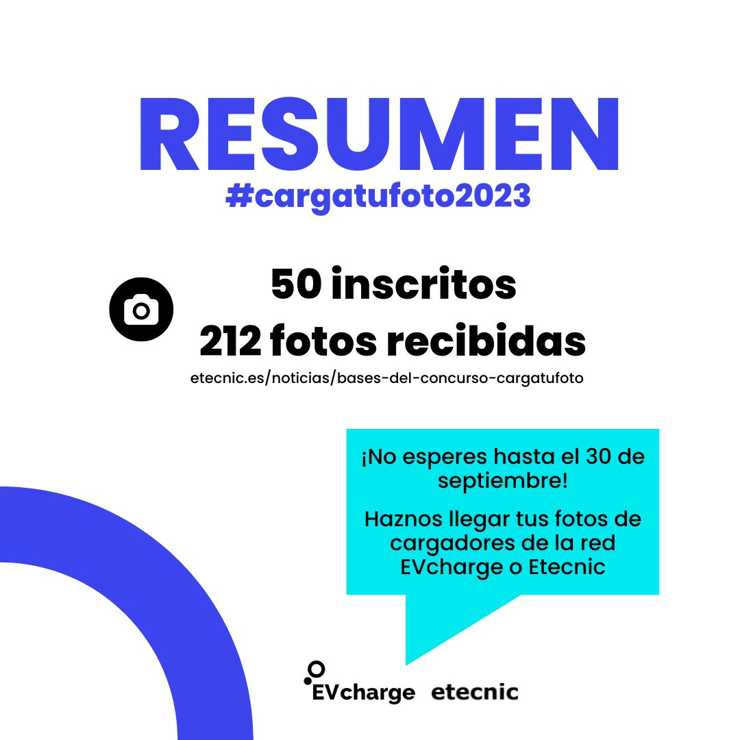 EVcharge_net's tweet photo. ¡Hoy es el Día Mundial del Vehículo Eléctrico! 🚗⚡️

Y como no hay vehículo eléctrico sin cargador eléctrico, venimos a recordarte que tienes hasta el 30 de septiembre para ganar un cargador totalmente gratuito a través del concurso #cargatufoto 📸

🖇️ Info en nuestra bio https://t.co/MstiS7UmjW