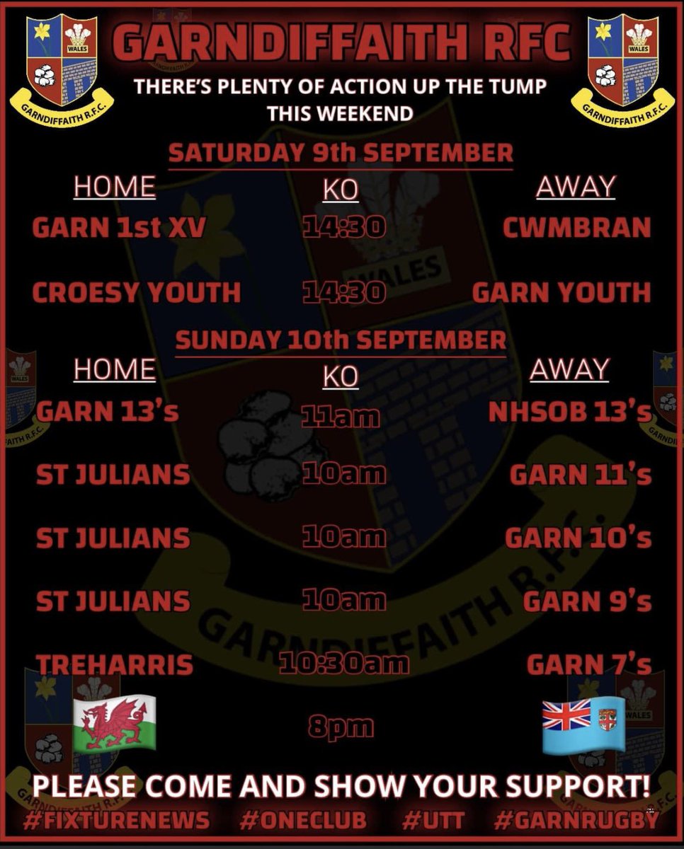 🔴⚫️A Busy weekend of rugby, come and show your support #UTT