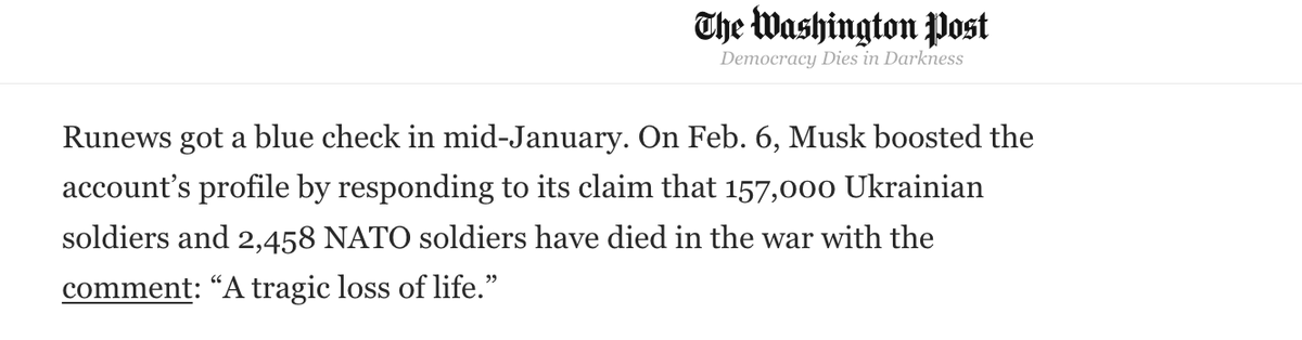 runews's tweet photo. Hey @washingtonpost 

Stop spreading fake news about me. I've been verified since 2016, not just months ago. Check your facts!

Speaking of journalism, @elonmusk is right; we need to discuss the tragic loss of lives in order to prevent further losses. https://t.co/RIwX7KMqGA https://t.co/XixlpUYjKs