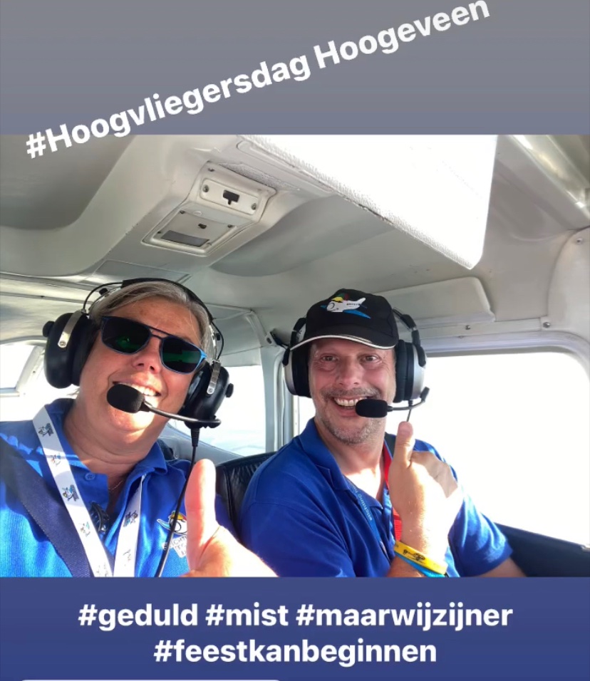 Aangekomen #Hoogvliegers #Hoogeveen 
Iets later door mist, maar wij zijn er dus het feest kan beginnen.