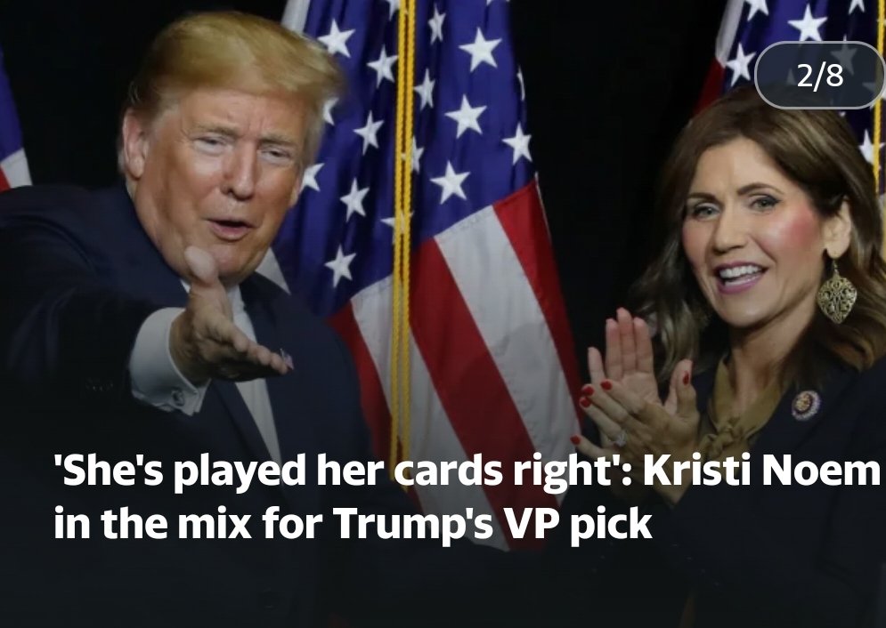 Convicted "RAPIST" has Republican women lining yo to be his VP? Noem, Lake, MTG?