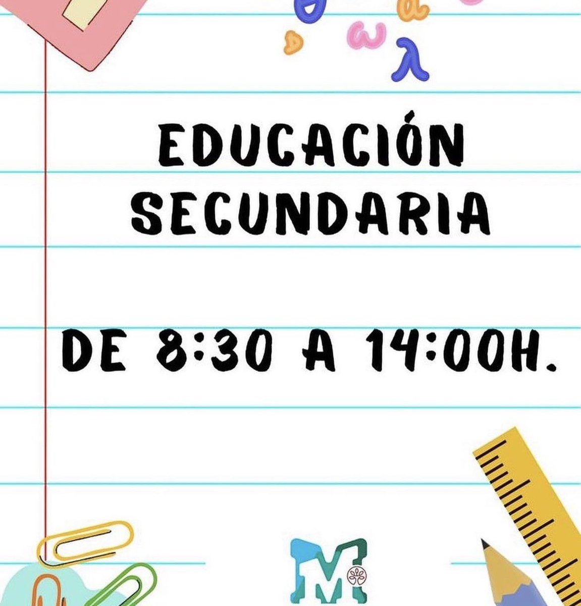 mmt_feye's tweet photo. ¡Vuelta al cole! Os dejamos el horario de septiembre🕒🏫

#ColegioMedallaMilagrosaToledo #MedallaMilagrosa #MilagrosaToledo 
#colegiosFEyE https://t.co/wsg5rLRNFh