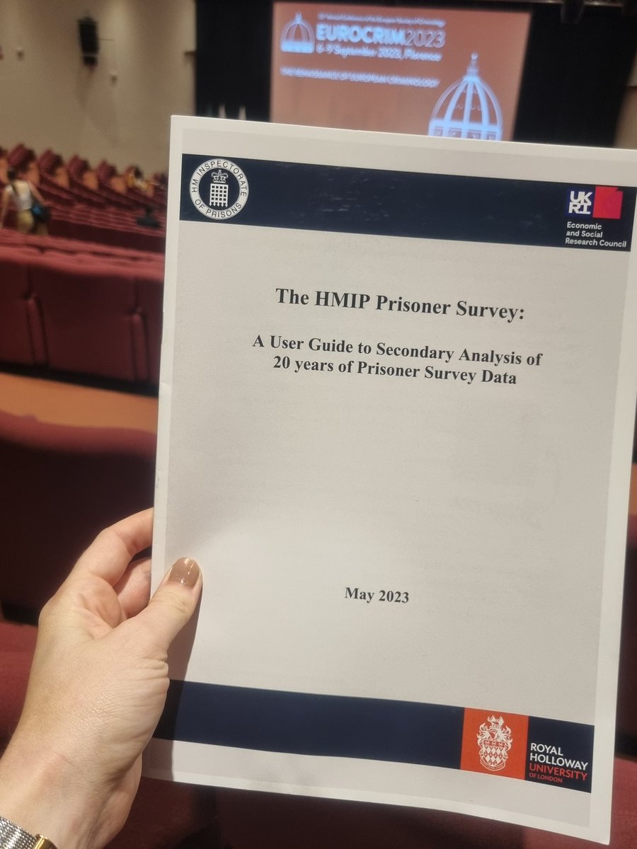 Final day of #Eurocrim2023 I am sad to be leaving this beautiful city &amp; incredible conference but have loads to take back to my wonderful colleagues at <a href="/RMAScotland/">RMA Scotland</a>. Really exciting to hear external access to HMIP Prisoner Survey data is now possible! Let's get analysing!