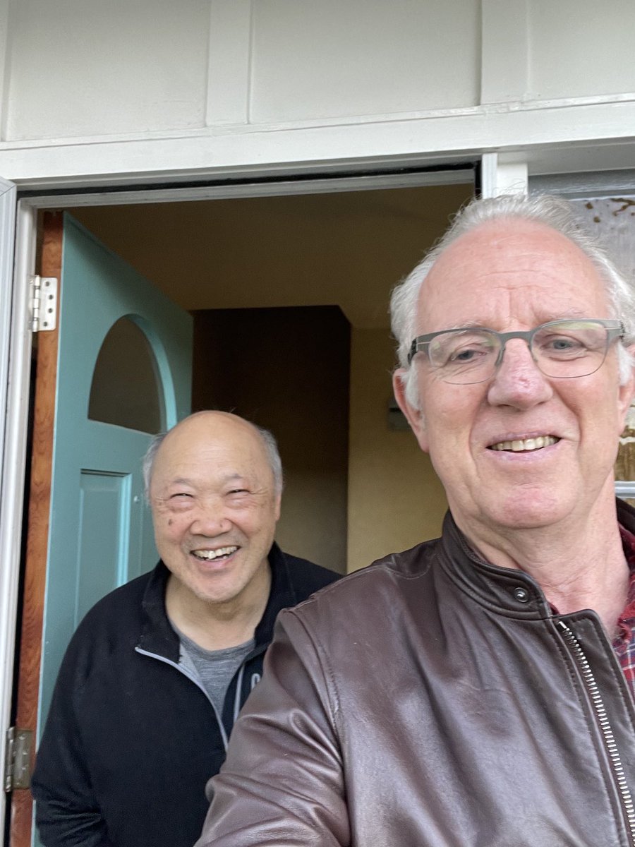 Doorknocking turns up some great surprises.  Jack and I got to know each other well through the months of our cancer treatment together in 2007 but  we lost touch until today; survivors together.