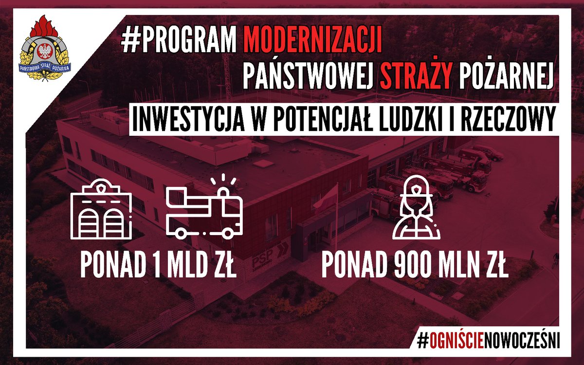 KGPSP's tweet photo. 👨‍🚒🚒 Dzięki 3.edycji #ProgramModernizacji Służb Mundurowych, w l. 2022-2025 do #PSP trafi prawie2⃣mld zł!
To realne wzmocnienie naszej formacji, które pozwoli dalej się rozwijać i robić kolejne milowe kroki, to inwestycja w bezpieczeństwo Polaków!
@MSWiA_GOV_PL 
@ABartkowiak_PSP https://t.co/B3701IOB7v