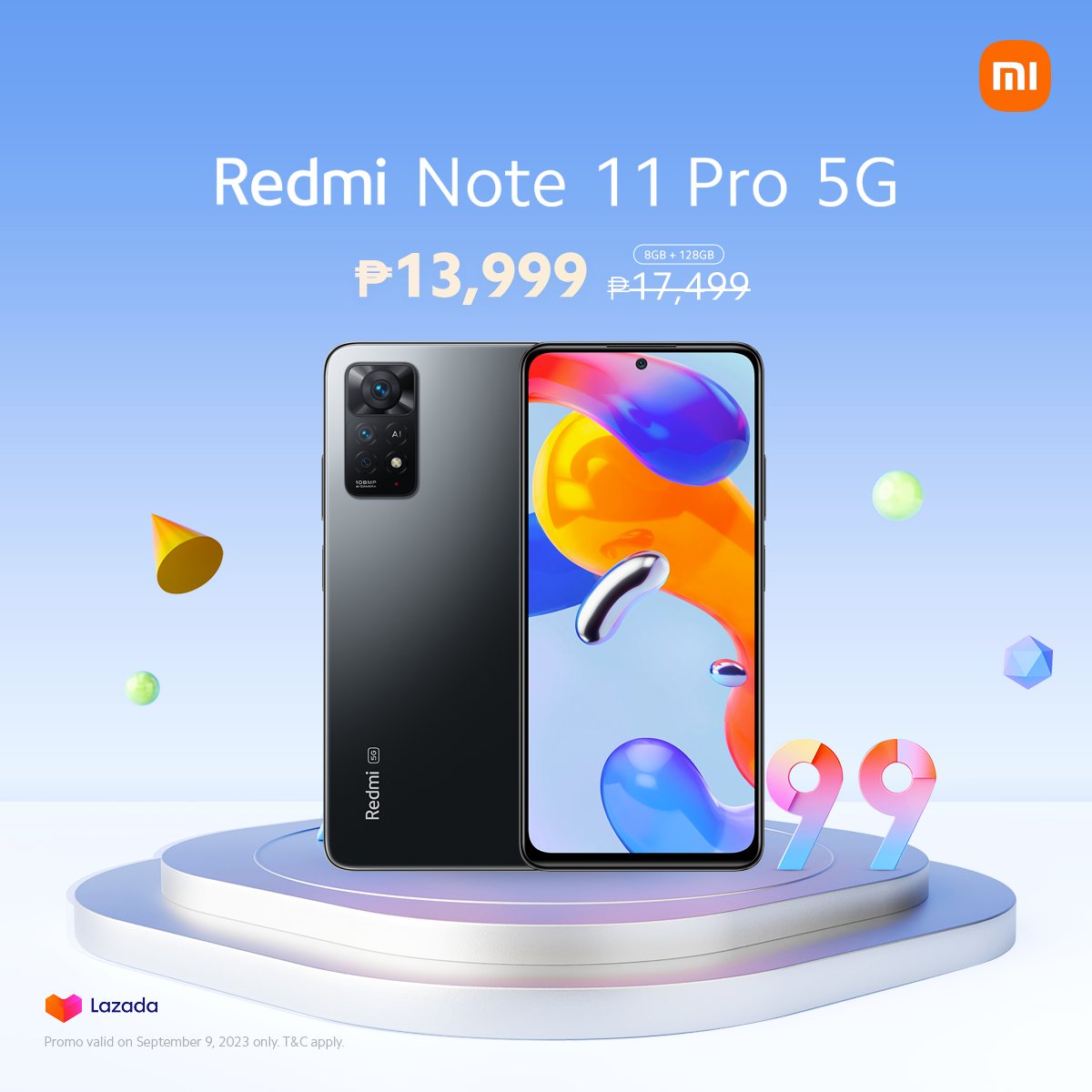 Xiaomi_PH's tweet photo. Enjoy all-day battery life with the #RedmiNote11Pro5G for only Php 13,999 on Lazada! Shop here: https://t.co/4df7Gs4R3A 🎉 https://t.co/zV81JkjTTJ