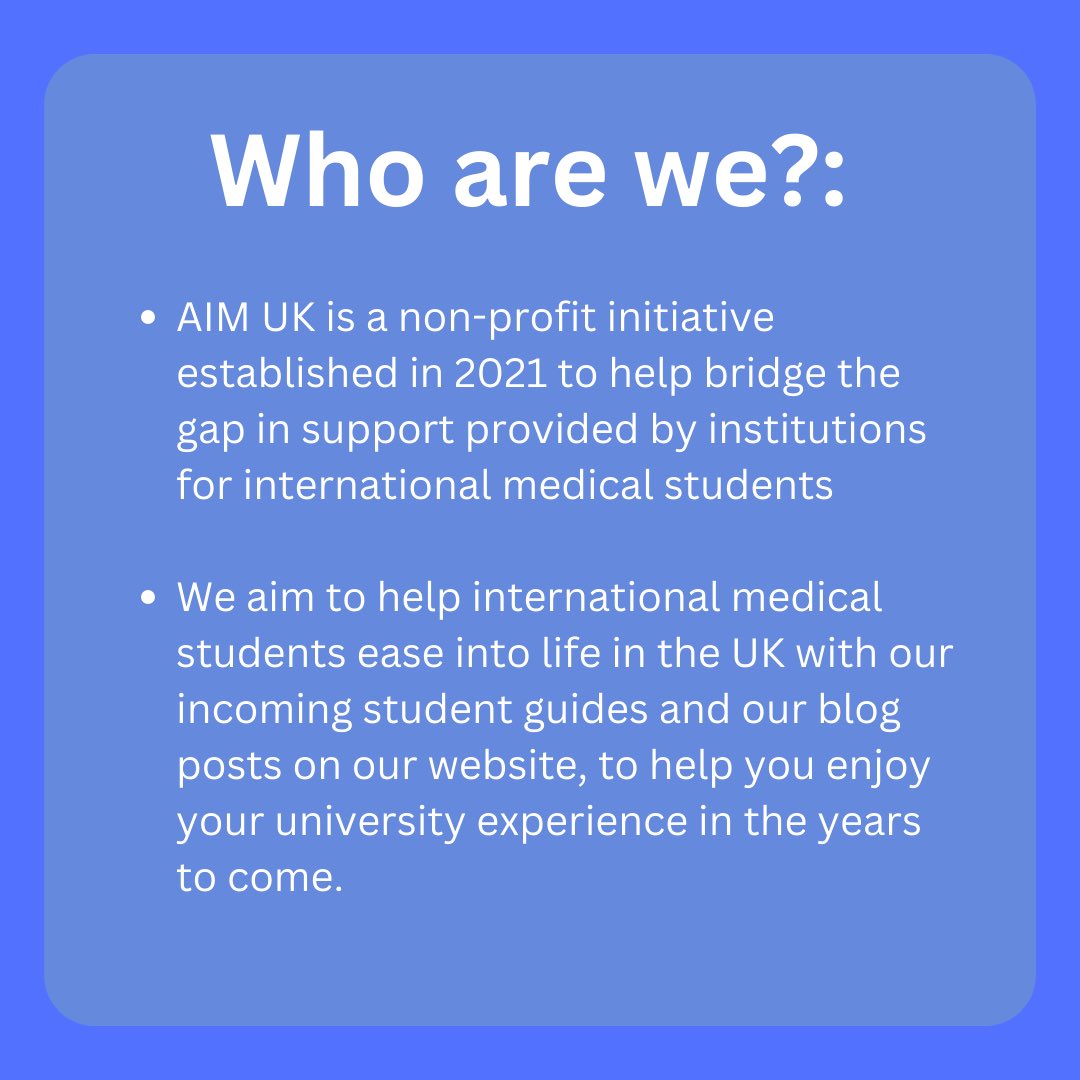 aim_uk_'s tweet photo. #MedTwitter #MedStudentTwitter ❗️We are back for 2023/24!❗ 

We are a #nonprofit established in 2021 to support and advocate for international medics based in 🇬🇧. We do this without a focus on one's country of origin or place of prior education. https://t.co/BeY8pdbR3G