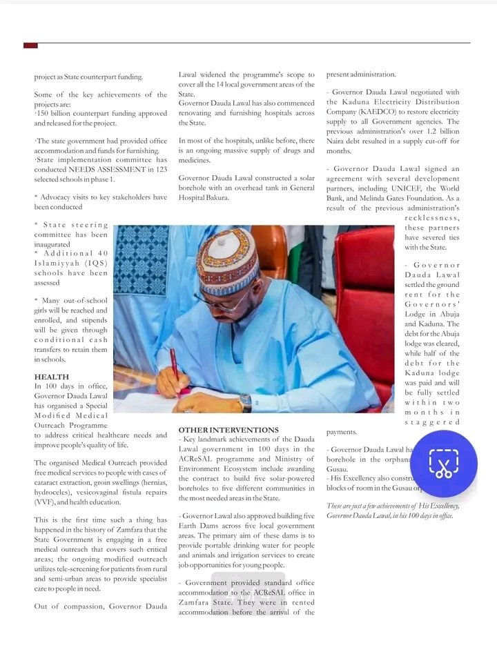 ZAMFARA STATE GOVERNMENT tweet media
