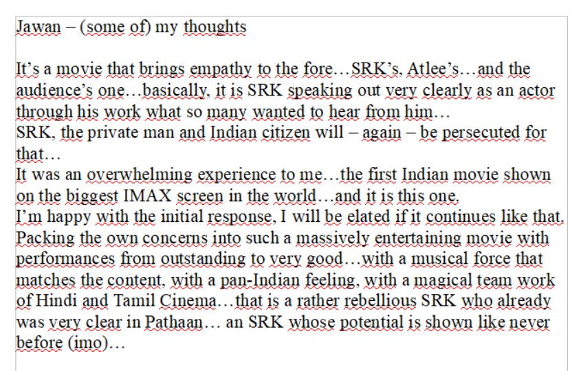 itsClaudeRia's tweet photo. @iamsrk @Atlee_dir #Jawan @RedChilliesEnt ...some of my thoughts... https://t.co/DZ0jachATi