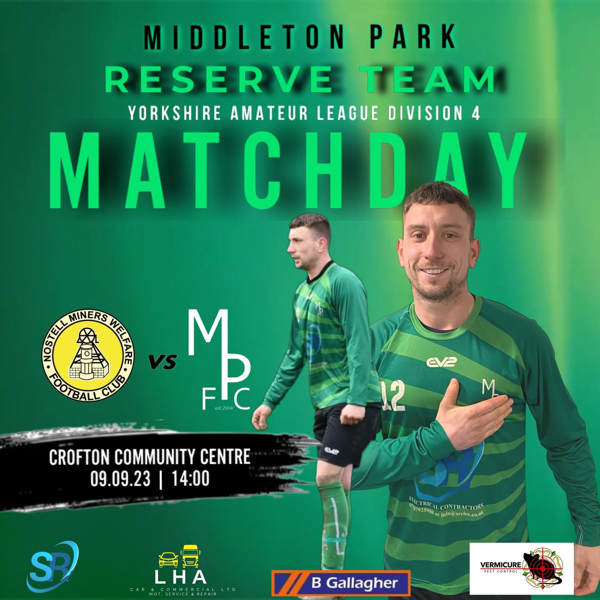 𝐌𝐀𝐓𝐂𝐇𝐃𝐀𝐘 #𝟐 It’s the Middleton Park vs @NostellMW2nds @NostellMW3rds double header. Good luck lads, let’s have a 6 point weekend!! 💚