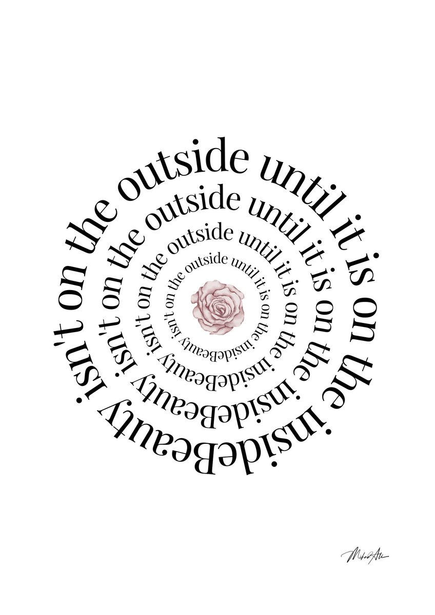 AliMMihad's tweet photo. Always remember: 'Beauty isn't on the outside until it is on the inside'.  Words from my 2005 book 'Me'. https://t.co/jfHUt7YDSG