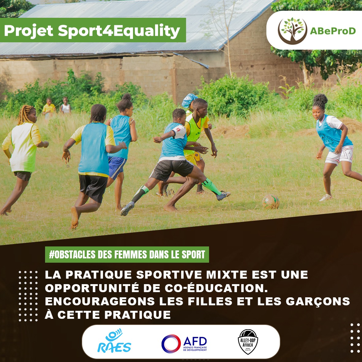En encourageant la pratique sportive mixte, nous contribuons à construire une société plus inclusive et égalitaire, où chacun peut s'épanouir pleinement, que ce soit sur le terrain ou dans la vie quotidienne.
#sport4equality