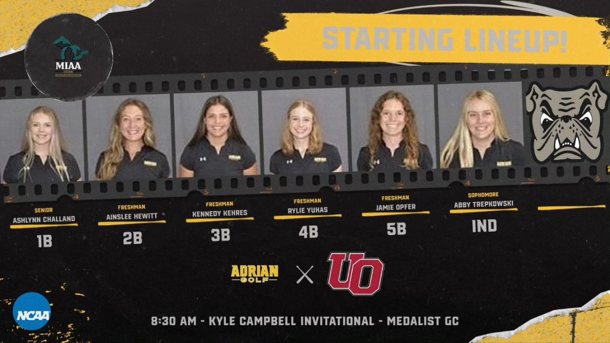ACBulldogGolf's tweet photo. Day ✌️ lineup! #GolfDawgs #d3golf https://t.co/8yYEQSHCaJ