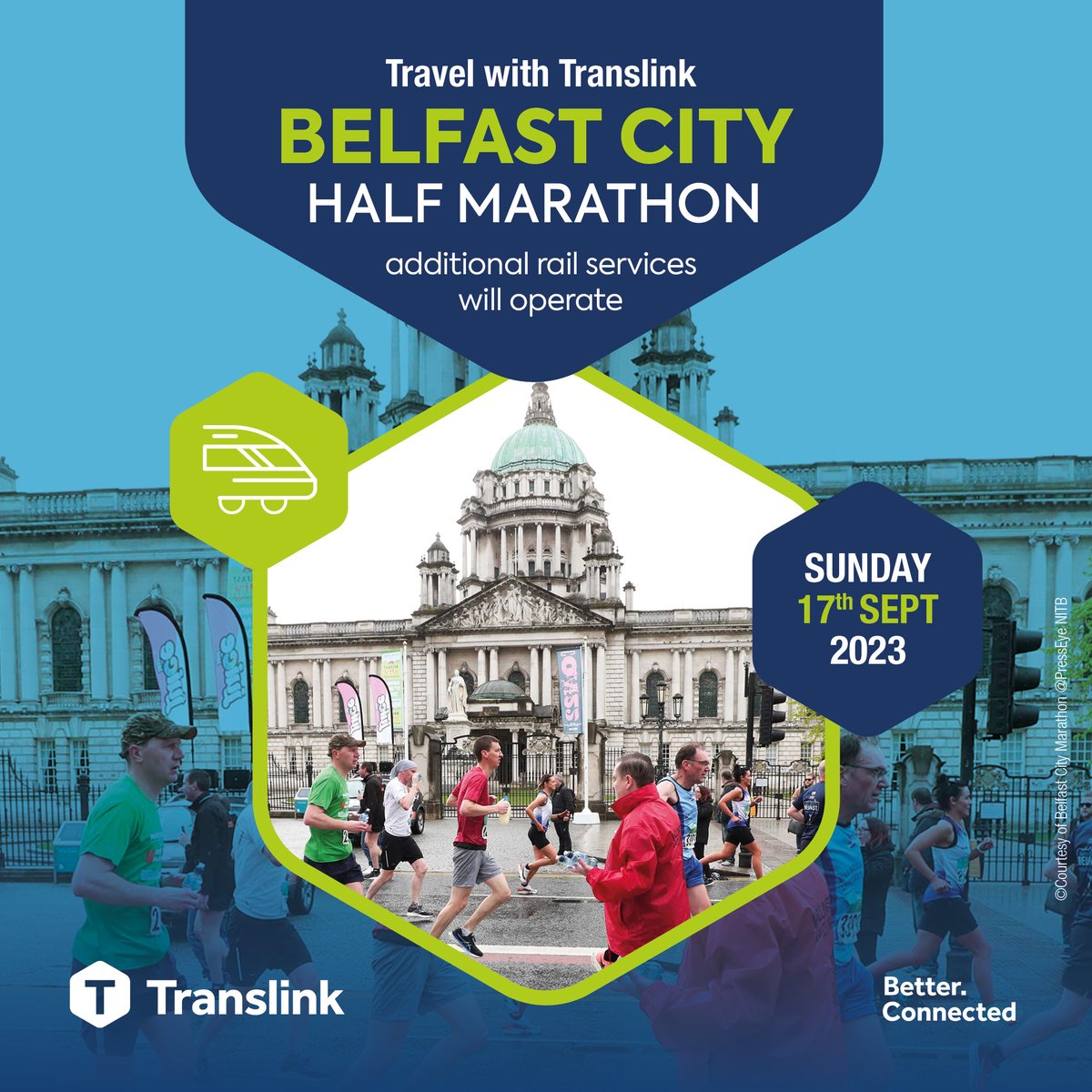 nirailways's tweet photo. Ready, Steady, Go! We are operating additional early morning rail services to the Belfast City Half Marathon on Sun 17 Sep 🏃♀️🚆
Plan your journey here 👉 https://t.co/5sJM5eZKza
#MASHathon #YouRunWeFly @marathonbcm https://t.co/K1jhLLB8q2