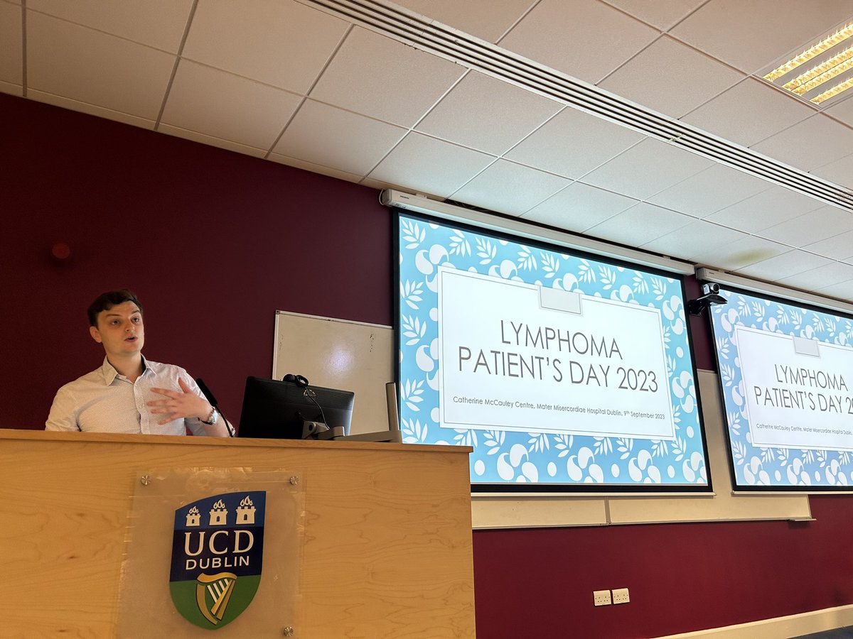 SuWaiMaung1's tweet photo. Lymphoma Patient Information day hosted by MMUH has begun.
A great turn out of patients and families - great talks and fun day ahead 
@HaemIreland 
@anne_fortune 
@MaterTrials 
@MMUHPostgrad 
@sandraf53135246 https://t.co/R6xkrXWB3j