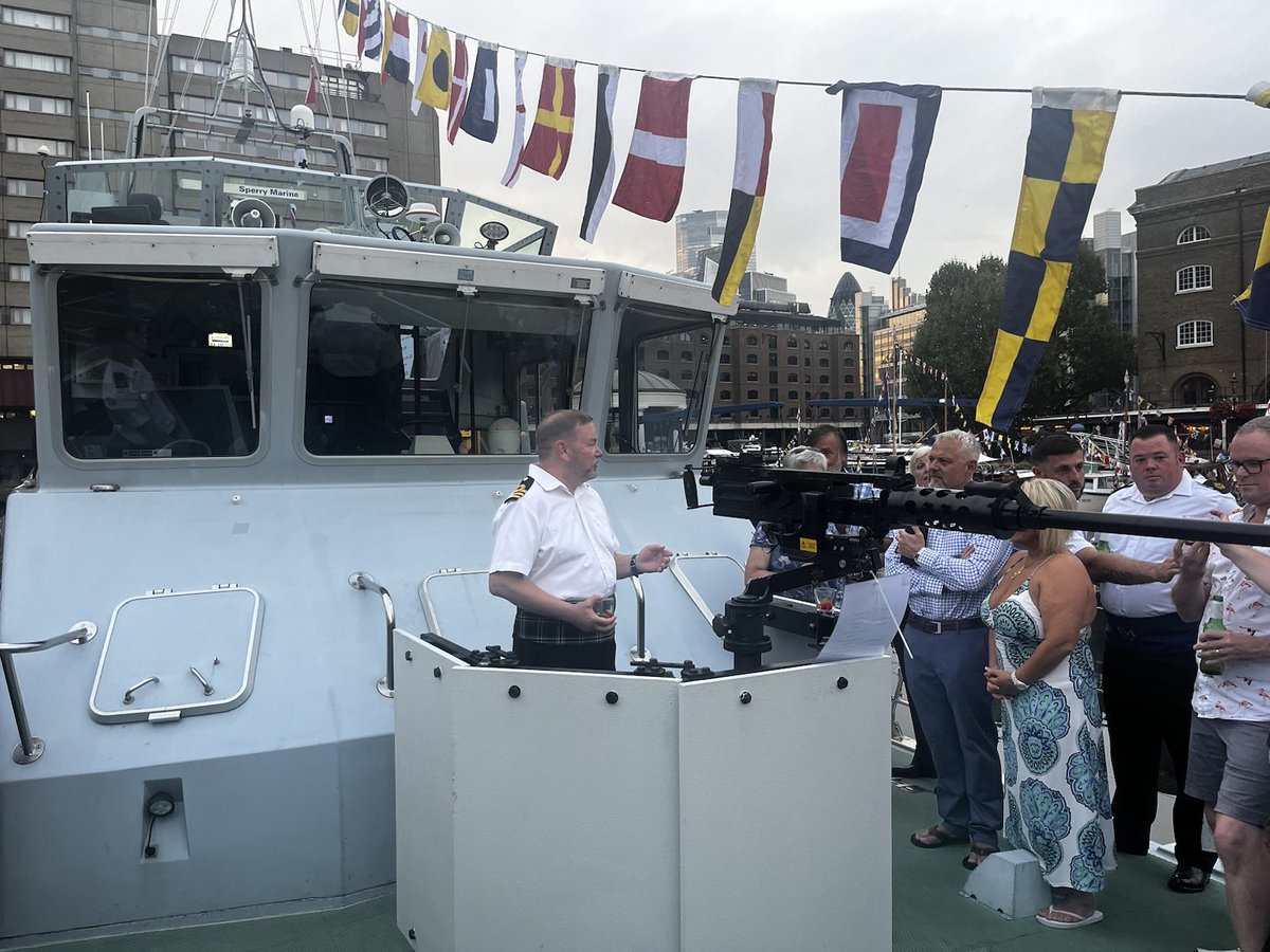 @HmsDasher in London promoting the @RoyalNavy at the Classic Boat Show in St Katharine Docks this weekend. Great to have the Royal Navy in the heart of #LONDON. @LISWOfficial @citylordmayor @TowerHamletsNow @Dunkirk_Ships @skdocks
