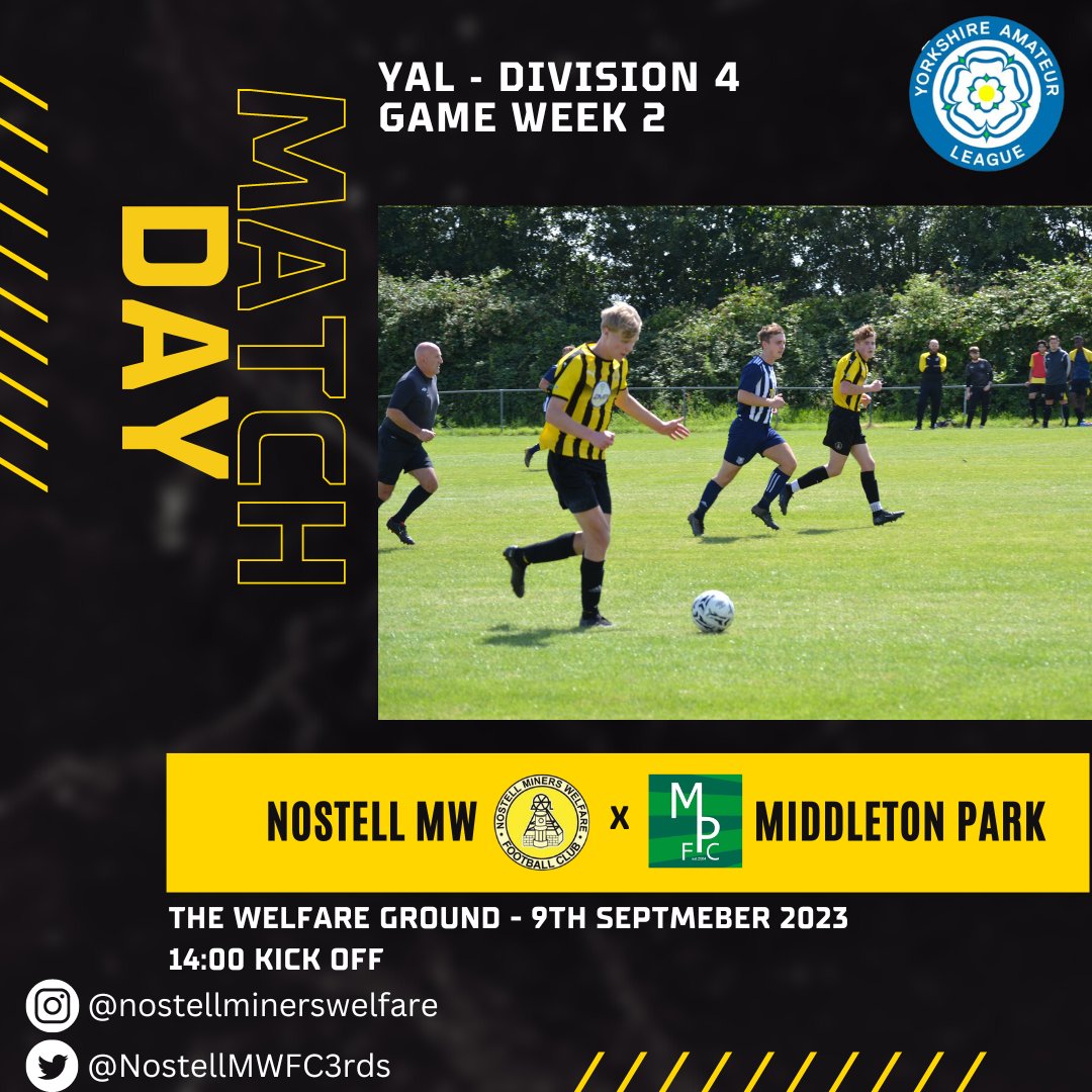 ⚽️| MATCHDAY 2👇

As part of our club double header against @middletonparkfc, we host their 2nd team as we look to make amends to a disappointing start to the season.

#UTW | #OneClub |⚫️🟡