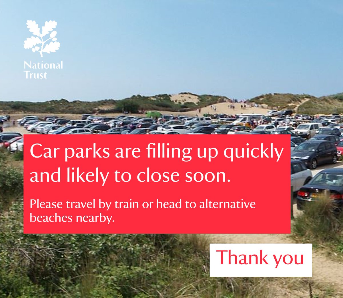 With the warm weather and the Southport Air Show our car parks are already filling up today. Please travel by train or head to alternative beaches nearby. 🚆 Train times bit.ly/41KRd85 🏖 Sefton beaches bit.ly/3PJfBBC 🏖 Wirral beaches bit.ly/3PInB5Q