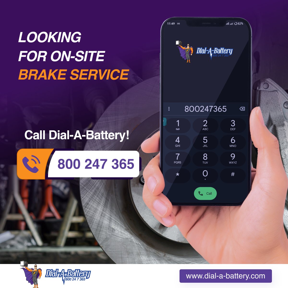dialabattery's tweet photo. Brakes Acting Up? Don't wait – get expert on-site brake services from Dial-A-Battery.

Dial 800 24 7 365 or contact us on WhatsApp to book your service now.

#dialabattery #DAB #Dubai #sharjah #abudhabi #UAE #brakeservice #roadsideservice https://t.co/VNriOUZTh3