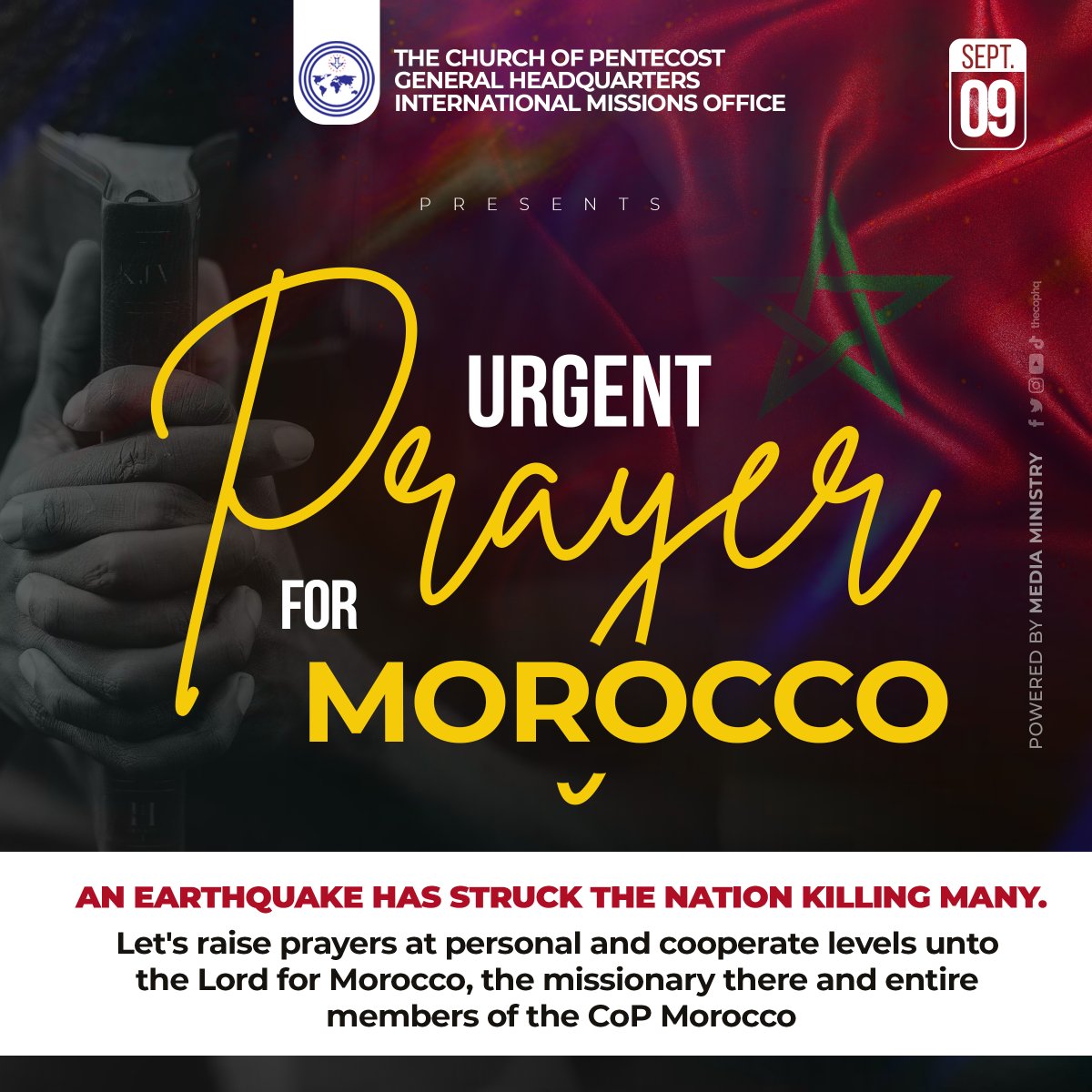 🙏 Our hearts go out to Morocco as they grapple with the devastating earthquake that has claimed many lives. 

1/2