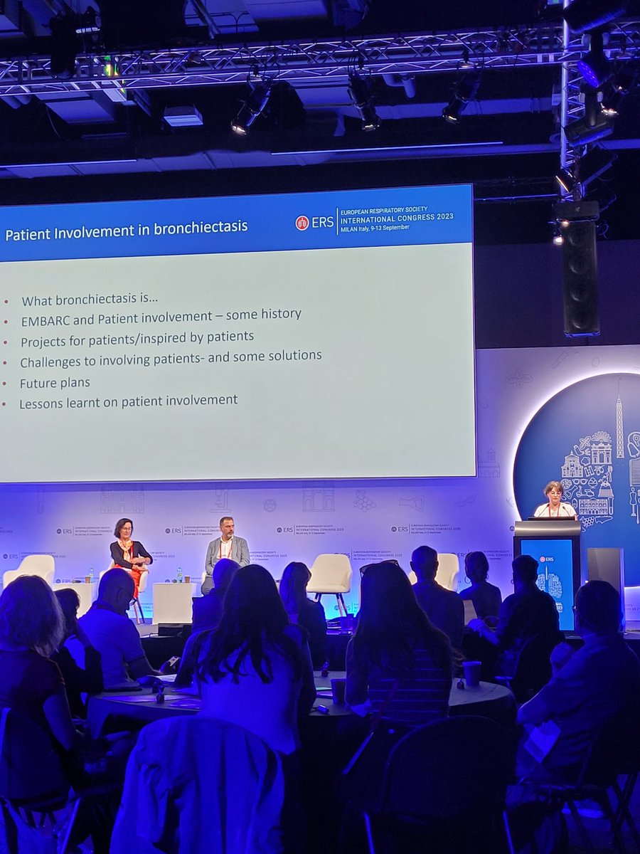 A_Posthumus's tweet image. Great presentation of Patient involvement in #Bronchiectasis of  @MichalShteinbe1 at #PatOrgDay2023 #ERSCongress