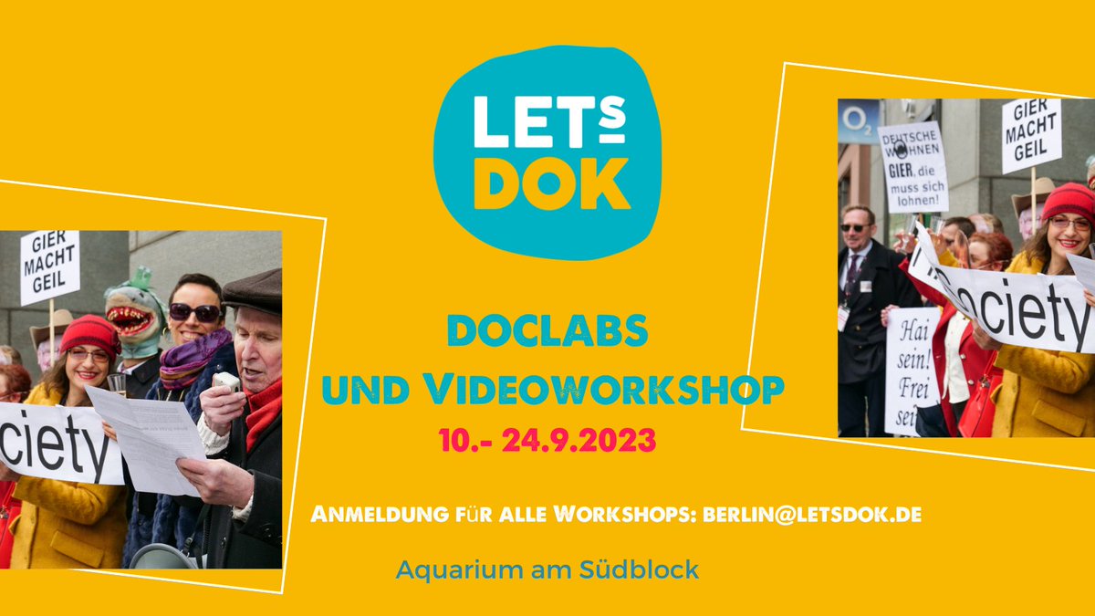 letsdokofficial's tweet photo. Das Berliner #LETsDOK Programm setzt dieses Jahr den Schwerpunkt auf #Bildung.
DocLabs- Workshops, und ein Videopraxisworkshop: Die #Wohnungsfrage in Berlin
🔗Anmeldung für alle Workshops: berlin@letsdok.de
Das gesamte Programm ℹ️ https://t.co/Pz7Dfz7NHj
#Workshops #Filmbildung https://t.co/PIzLKOu7RK