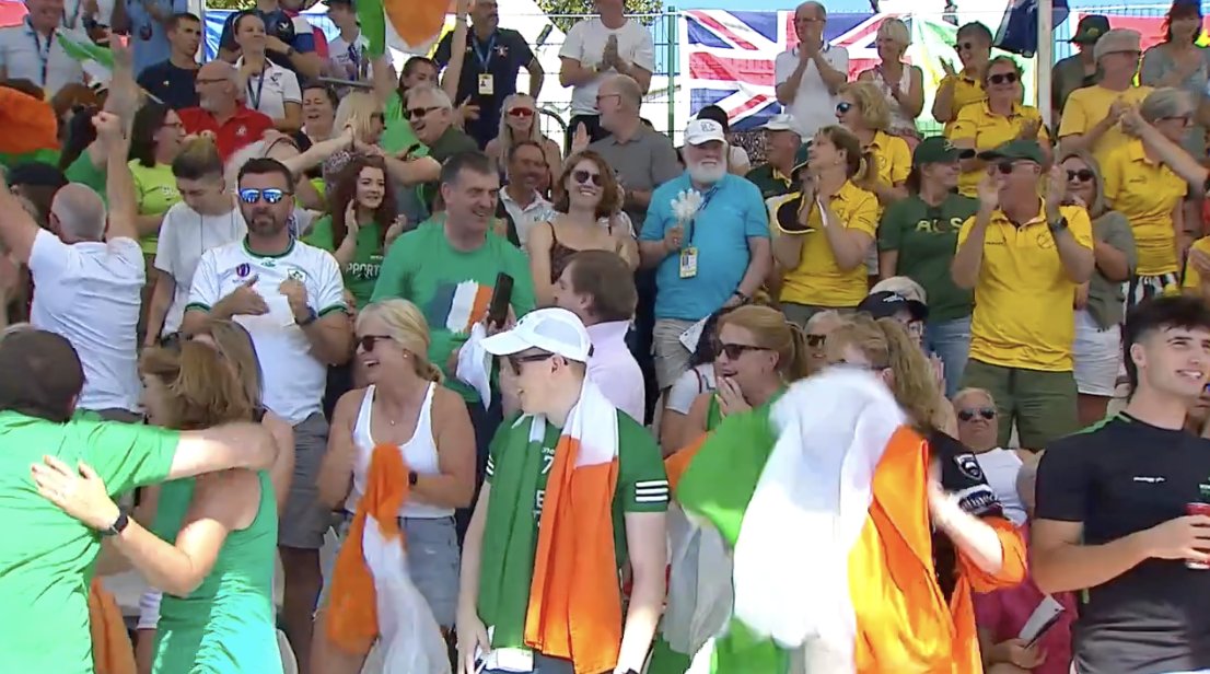 Celebrate a great performance! Ireland's Margaret Cremen and Aoife Casey won their B Final and took the one Olympic qualification spot available from this race for the lightweight double at World Champs. Well judged and brave: 6 Olympic crews and one Paralympic through so far.