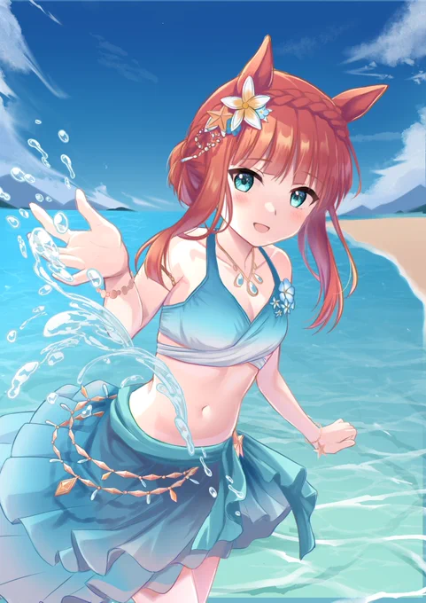 水着スズカさんと海辺デート#サイレンススズカ #ウマ娘 