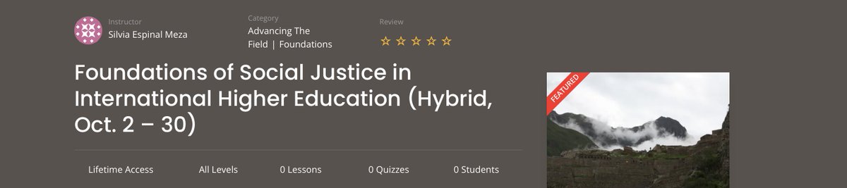 GlobalEd (@globaled15) on Twitter photo The latest GlobalEd course, Foundations of Social Justice in International Higher Education, by <a href="/SilviaEspinal8/">Silvia Espinal-Meza</a>, runs Oct 2 - Oct 30!
Visit myglobaled.org/courses/founda… to learn more The latest GlobalEd course, Foundations of Social Justice in International Higher Education, by <a href="/SilviaEspinal8/">Silvia Espinal-Meza</a>, runs Oct 2 - Oct 30!
Visit myglobaled.org/courses/founda… to learn more