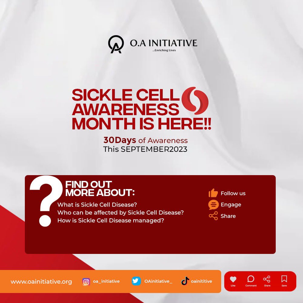 Day 9

Available Treatment, therapies and medical advancement in managing Sickle Cell Disease...

Let's Keep saving lives and sharing awareness! 💫

#SickleCellAwarenessMonth #FightSickleCell