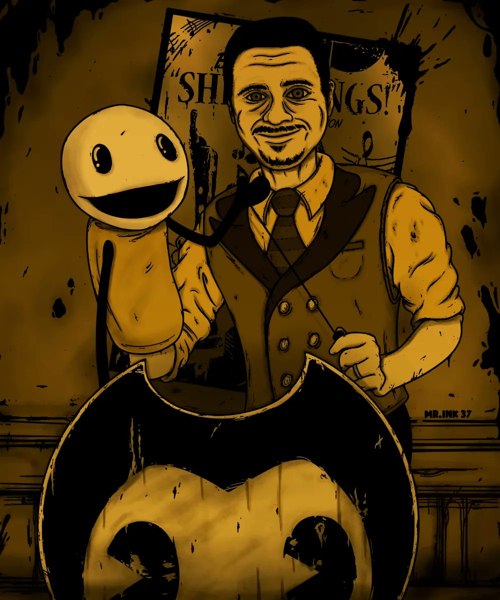 I want to wish a very happy birthday to that person who captivated us with his work✨
And who I will always have a lot of respect and affection for.🖤💛

Happy birthday Mr.Meatly✨

#bendyandthedarkrevival #Bendy 
#bendyandtheinkmachinefanart
#HAPPYBIRTHDAY #themeatly #draw