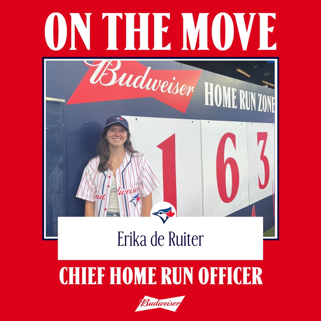 Introducing our FIRST Chief Home Run Officer, Erika!​ Coming all the way from Leduc, Alberta, Erika is ready to tally up @bluejays home runs all weekend.​ Head to the link in our bio to apply for the next opening!