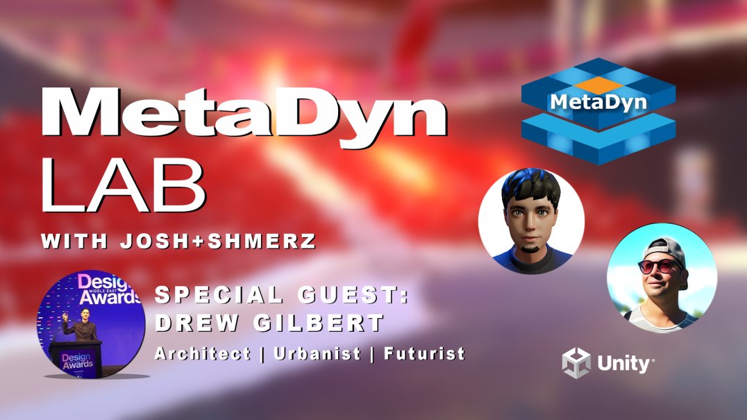 Greetings everyone and GM! Monday at 12pmCST, MetaDyn will begin the first in a series Live Building sessions, covering everything from modeling to gamification in Unity Hosted by myself & @Shmerz86 , and with special guest @DrewGilbert_ Live Stream youtube.com/live/osaQdsvqN…