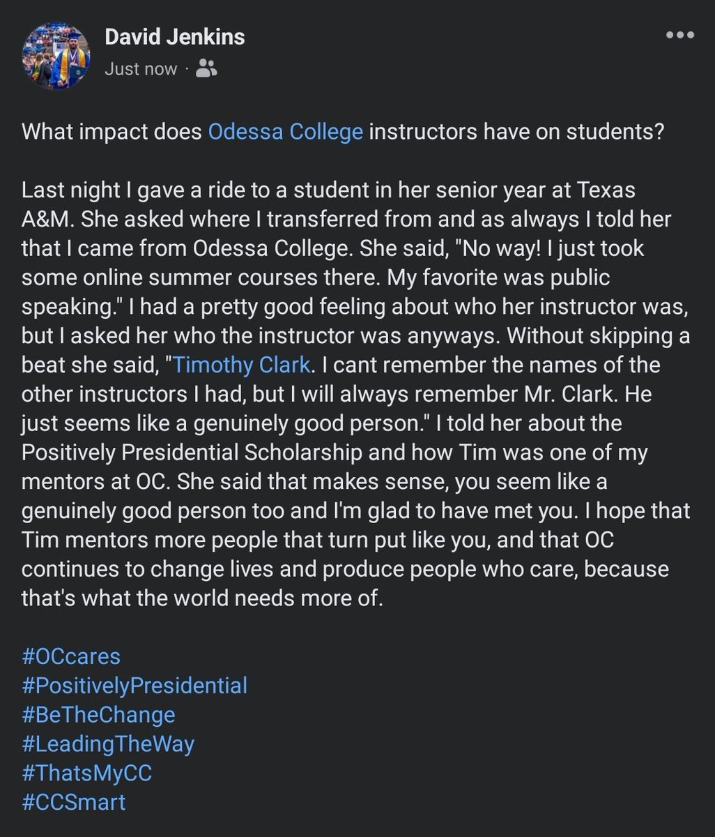 OCDavidJenkins's tweet image. It starts at the top from @OCPresGDW but where does it end? It doesn't! One simple idea to spread positivity among our students/community is achieving the dream and spreading through the state and nation! #PositivelyOC #OCCares #CCSmart #LeadingTheWay #BeTheChange