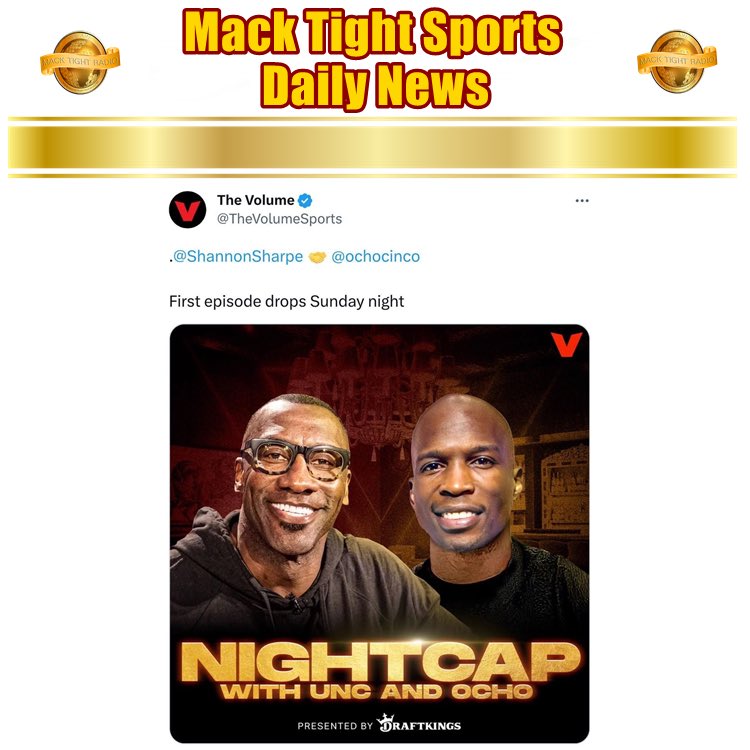 MackTightRadio's tweet photo. #ShannonSharpe ❌ #Ochocinco have a NEW show COMING SOON on #TheVolume #Network 👀 - #MackTightRadio 📻 #Ready2LearnShow 🧐 [Watch #MackTightTV On #RokuTV On Channel #MackTight ❌ LISTEN TO Mack Tight Radio on https://t.co/Frf2A9SdIU] #MackTight 👑 #MackTightRadioReloaded https://t.co/LNKiAXrpmZ