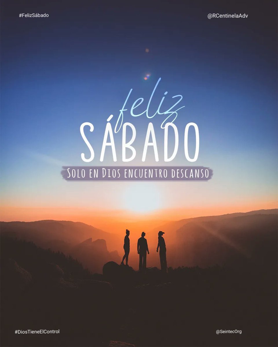 RCentinelaAdv's tweet photo. ¡Feliz Sábado! 🤍🙏🏼

Dios descansó
Dios lo bendijo
Dios lo santificó 

📖Mateo 6:33

#FelizSábado
#BendecidoSábado
#DiosTieneElControl
#JesusNuestraEsperanza
#JesúsVienePronto
#IglesiaAdventistaDelSeptimoDia
#AdventistChurch
#ASD
#SDA
#RadioCentinelaAdventista
#SeintecOrg
#México https://t.co/2AIalH2lbA
