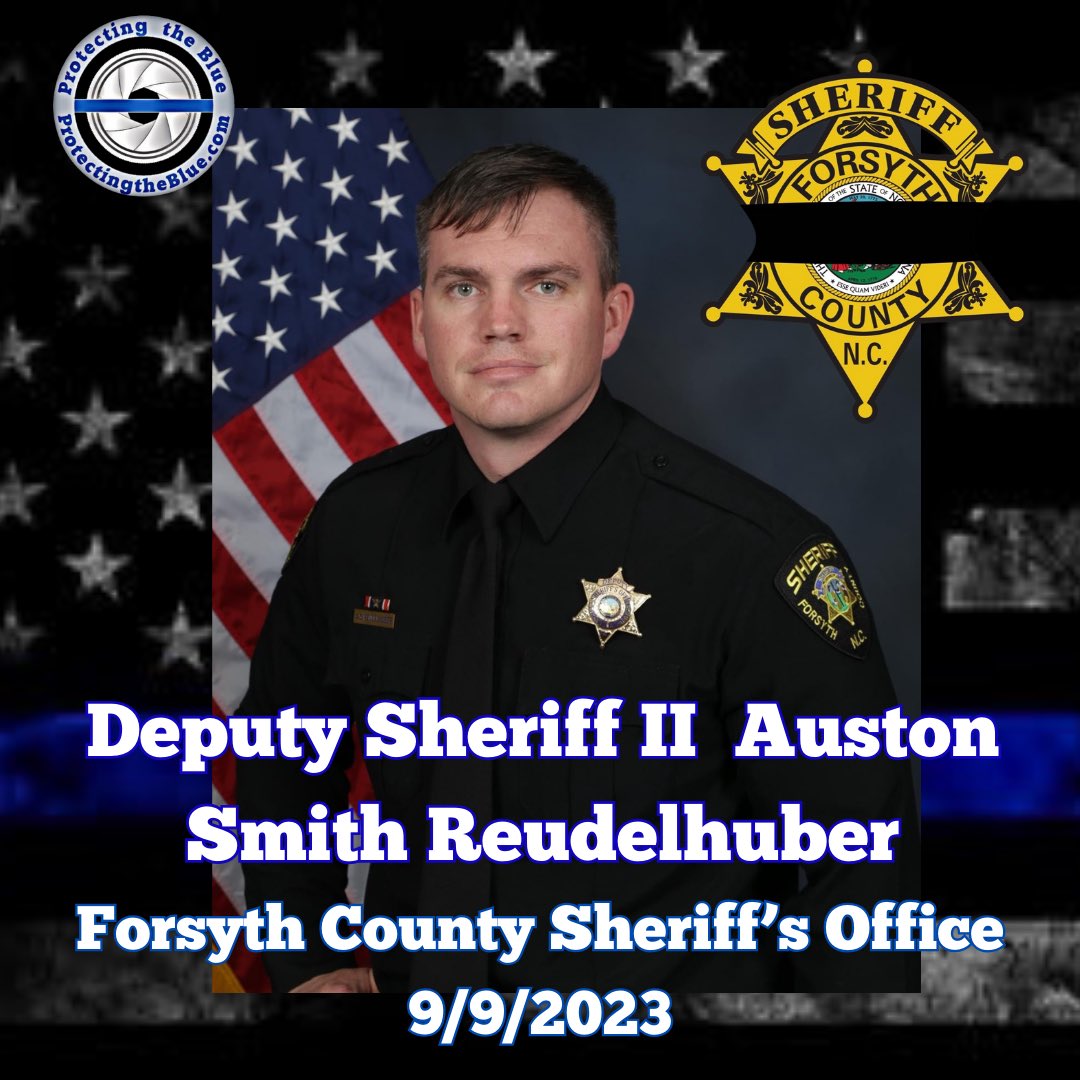 RIP. North Carolina Deputy Sheriff II Auston Smith Reudelhuber was killed when his patrol car was struck by a box truck. #rip #hero #eow #DeputySheriffIIAustonSmithReudelhuber #ForsythCountySheriffsOffice #lawen #thinblueline #bluelivesmatter #backtheblue  #becarefuloutthere