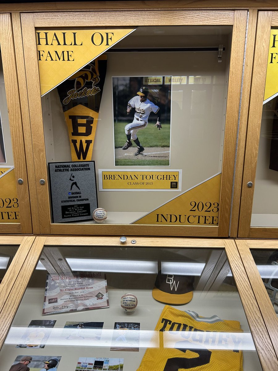 Congratulations to Coach Brendan Toughey on his induction into the Baldwin Wallace Athletics Hall of Fame. #FlyHawksFly