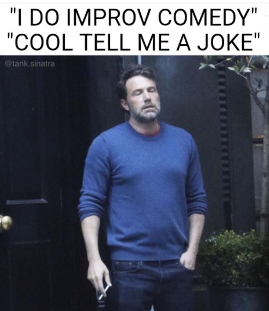 standprov (@standprov) on Twitter photo Improvisers. Always upstanding by never the standups π€ Stop by <a href="/TheLostChurchSF/">The Lost Church San Francisco</a> Sunday night to see some smoking hot comedy!
π link in bio
#standup #improv #standprov #batmanmemes #smokebreak #longform #bayareacomedy #liveshow #comedy #sanfrancisco #sfcomedy #northbeachsf Improvisers. Always upstanding by never the standups π€ Stop by <a href="/TheLostChurchSF/">The Lost Church San Francisco</a> Sunday night to see some smoking hot comedy!
π link in bio
#standup #improv #standprov #batmanmemes #smokebreak #longform #bayareacomedy #liveshow #comedy #sanfrancisco #sfcomedy #northbeachsf