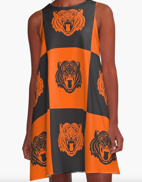 MascotDesigns1's tweet photo. thanks to the orange and black TIGER fan who bought this cool spirited dress! 🐯

other products (and colors too)

#BuyIntoArt #Tigers #GoTigers #Bengals #GoBengals #IdahoState #Princeton #Occidental #EastCentral #ECU #Doane #EdwardWaters #GeorgetownCollege #GeorgetownKy #UofP https://t.co/1gah9GR0RH